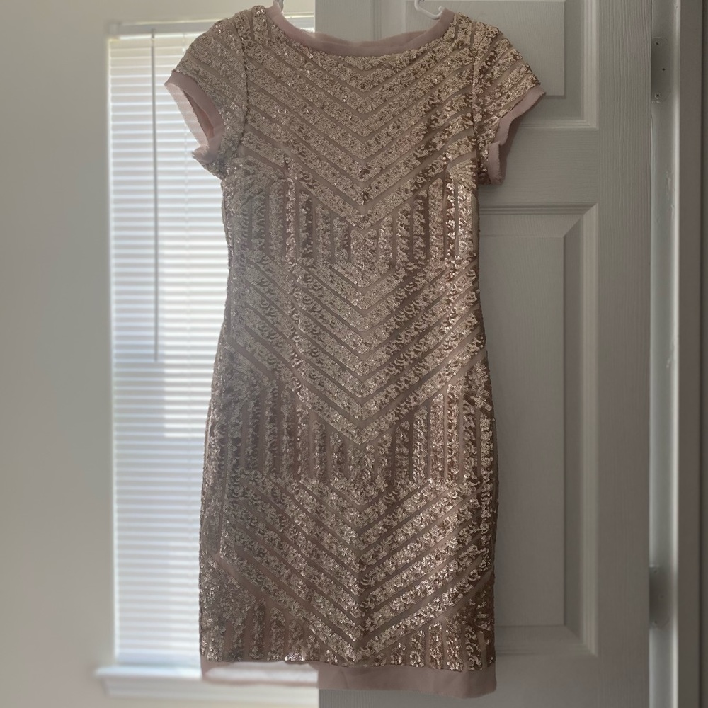 Rose Gold Sequin Dress Vince Camuto